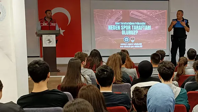 Gazi Anadolu Lisesi öğrencilerine sporda şiddetin önlenmesi eğitimi