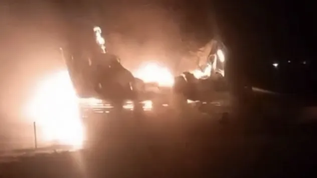 Gelibolu'da bungalov yangını