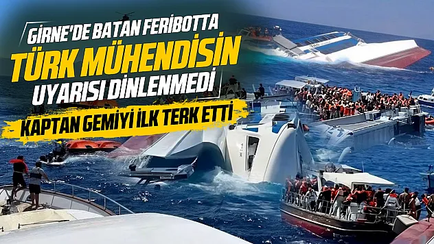 Girne'de batan feribotta ihmaller zinciri