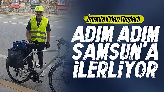 Gurbetçi bisikletçi Metin Mert Samsun yolunda Tosya'ya ulaştı