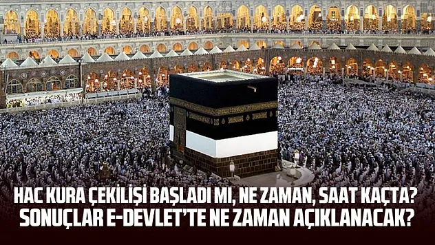 Hac Kuraları Canlı İzle 2026 | Hac kura çekilişi başladı mı, ne zaman, saat kaçta? Sonuçlar e-Devlet'te ne zaman açıklanacak?