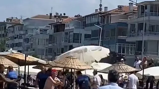 Halk plajında kavga: zabıta ile para toplayanlar arasında gerginlik yaşandı
