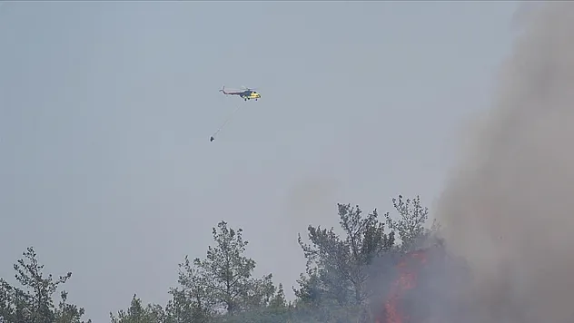 Havadan ve karadan müdahale ediliyor