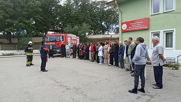 Havza Bakım ve Aile Danışma Merkezinde yangın ve tahliye tatbikatı yapıldı