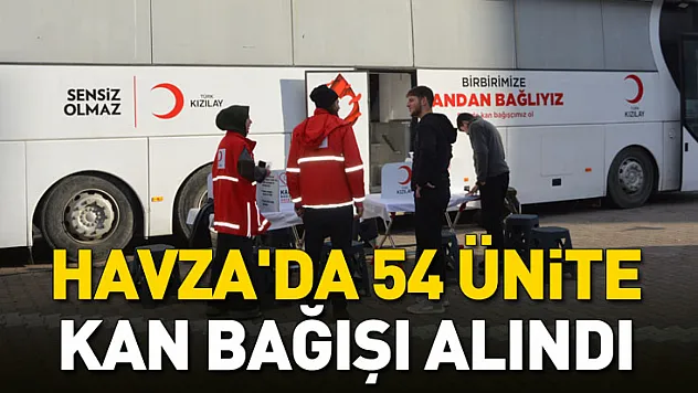 Havza'da 54 ünite kan bağışı alındı