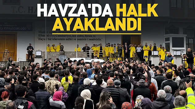 Havza'da vatandaşlar eylem yaptı
