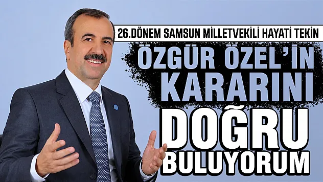 Hayati Tekin, 'Meclis'te olsaydım hayır oyu kullanırdım'