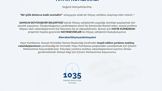 'Hayır Kumbarası' projesi