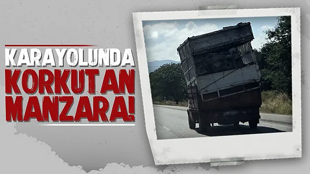 Hurda yüklü kamyonet korkuttu