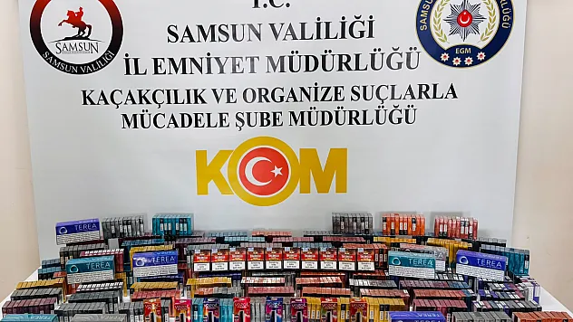 İlkadım'da kaçak tütün ve elektronik sigara operasyonu