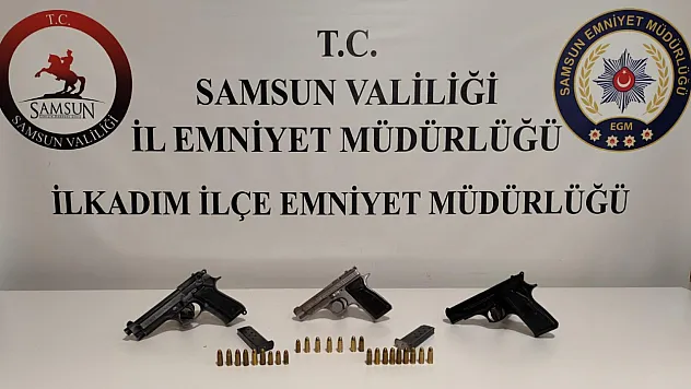 İlkadım'da ruhsatsız silah operasyonu! 3 gözaltı