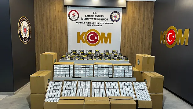 İlkadım ve Tekkeköy'e operasyonlar! 450 bin makaron ele geçirildi!