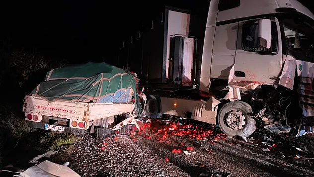 İnegöl'de tır ile kamyonet çarpıştı: 2 ağır yaralı