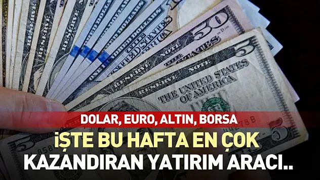 İşte bu hafta en çok kazandıran yatırım aracı..