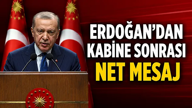 Kabine Toplantısı Sonrası Cumhurbaşkanı Erdoğan'dan Sert Tepki