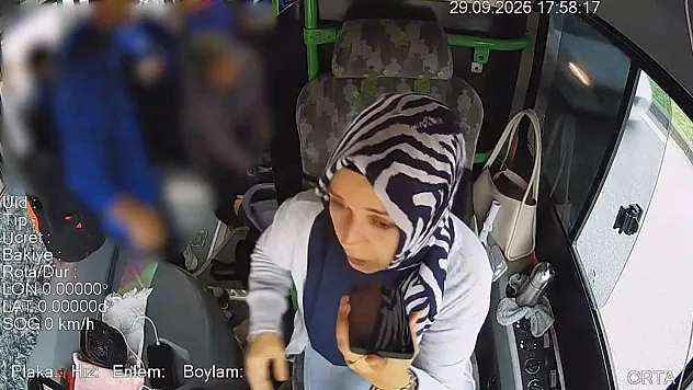 Kadın otobüs şoföründen hayat kurtaran müdahale