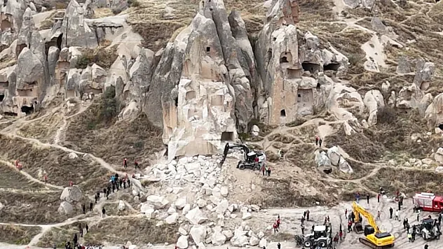 Kapadokya'da kaya düşmesinin ardından bölgedeki büyük değişim drone görüntülerine yansıdı
