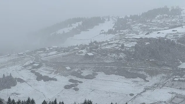 Karadeniz'de bazı yerler beyaza büründü