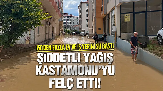 Kastamonu'da Sel Alarmı! 150'yi Aşkın Ev ve İş Yerini Su Bastı
