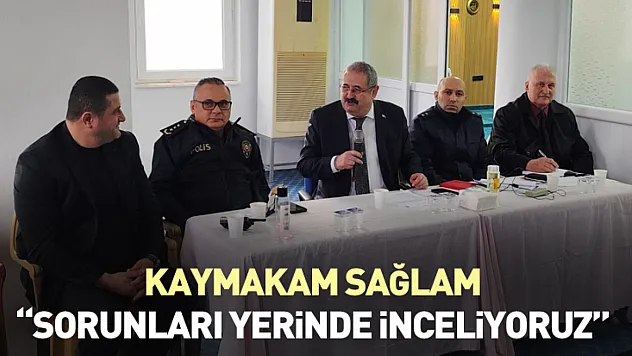 Kaymakam Sağlam 'Sorunları yerinde inceliyoruz'
