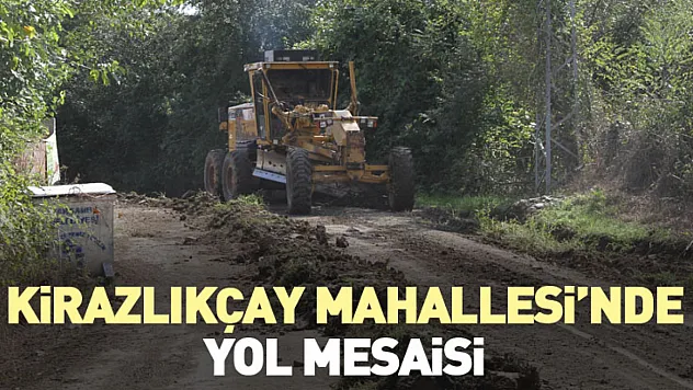 Kirazlıkçay Mahallesi'nde yol mesaisi