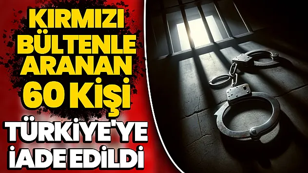 Kırmızı bültenle aranan 16 suçlu dahil 60 kişi Türkiye'ye iade edildi
