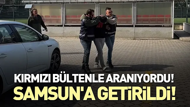 Kırmızı bültenle aranan cinayet zanlısı Rusya'dan Samsun'a getirildi