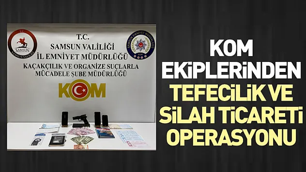 KOM Ekiplerinden Tefecilik ve Silah Ticareti Operasyonu