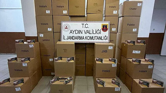 Köşk'te durdurulan araçtan 630 bin makaron çıktı