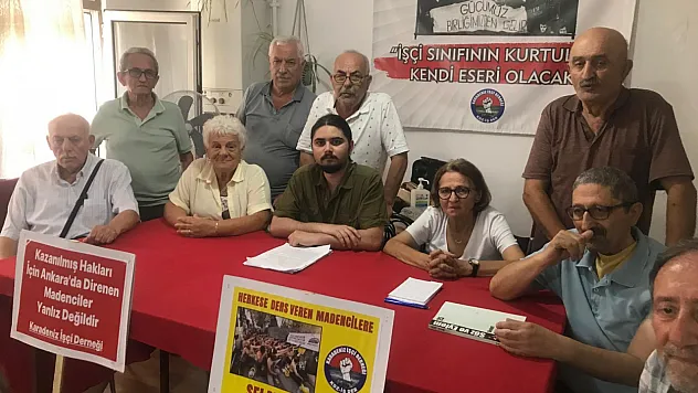 Maden işçilerine Karadeniz'den destek