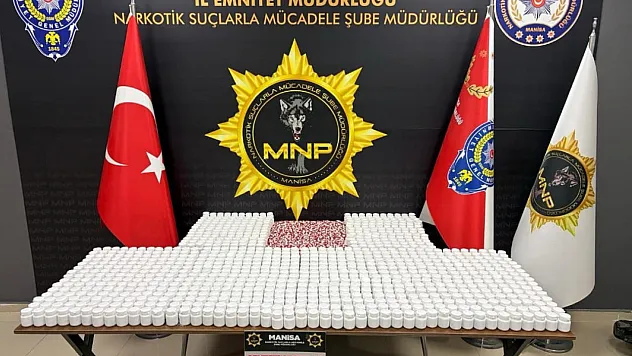 Manisa'da 57 bin sentetik ecza hapı ele geçirildi