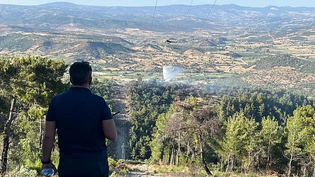 Manisa'daki orman yangını 3 saatte söndürüldü: 1,5 hektarlık alan zarar gördü