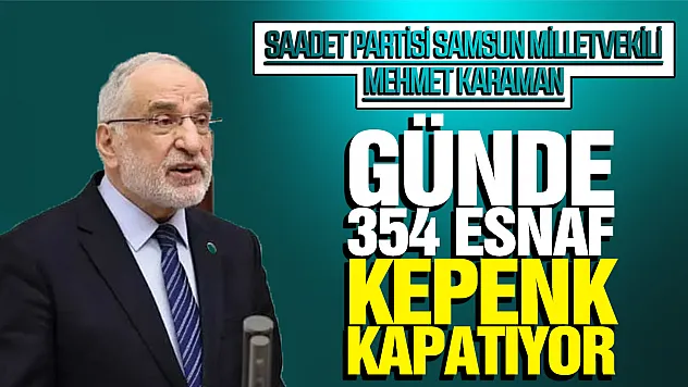 Mehmet Karaman'dan TBMM'de Esnafın Sorunlarına Yönelik 'Kalıcı Tedbir' Çağrısı