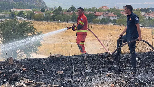 Menteşe'de korkutan yangın: Ormana sıçramadan önlendi
