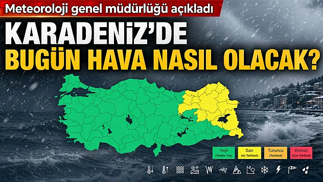 Meteoroloji genel müdürlüğü açıkladı: Karadeniz'de bugün hava nasıl olacak?