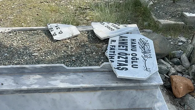 Mezarlığa zarar veren şahıs tedavi altında
