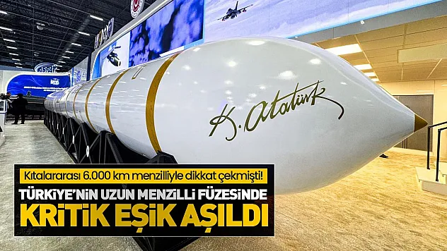 Milli füze YILDIRIMHAN test sürecinde ilerliyor