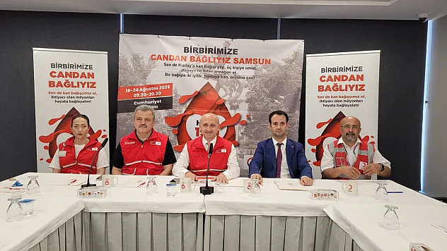 Samsun'da Türk Kızılay'dan 'Hedef 1919: Hastaya Kan, Ormana Can' kampanyası