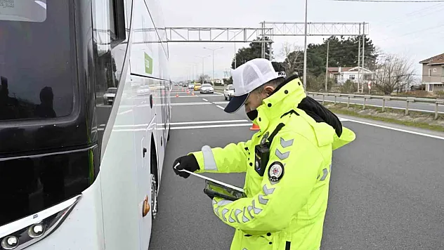 Ordu'da 20 bine yakın araç ve sürücüsü denetledi