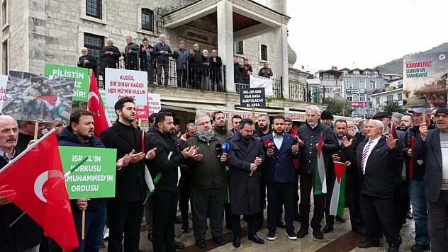 Ordu'da Filistin'e destek, İsrail'e tepki