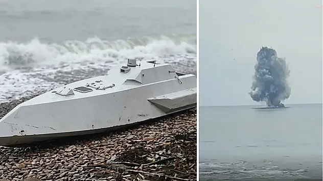 Ordu'da kıyıya vuran insansız deniz aracı imha edildi
