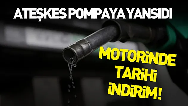 Ortadoğu'daki ateşkes pompaya yansıdı: Motorinde tarihi indirim!
