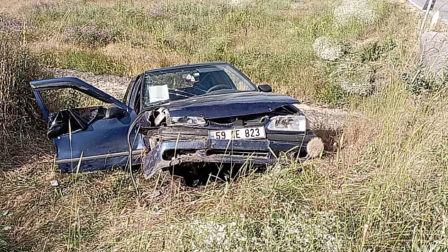 Otomobil şarampole uçtu:1 ölü  1 yaralı