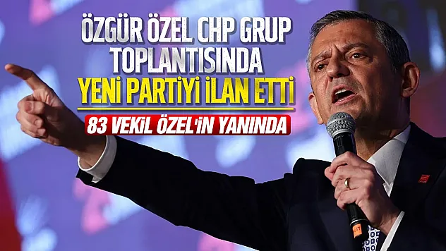 Özgür Özel: 'Yeni partimizi yarın kuruyoruz'