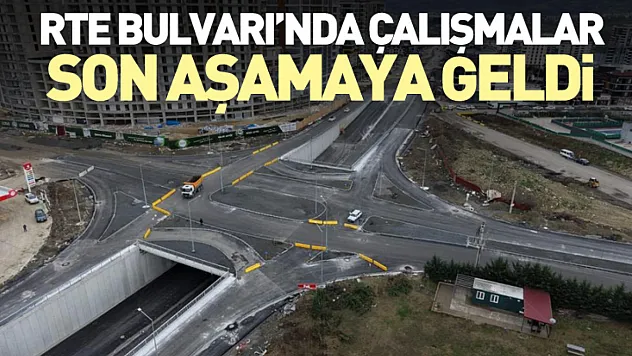 RTE Bulvarı'nda Çalışmalar Son Aşamaya Geldi