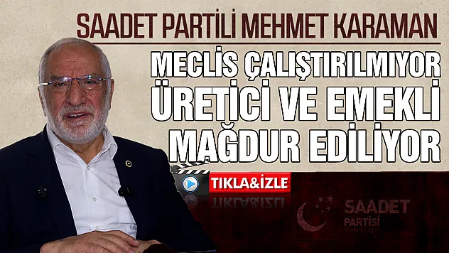 Saadet Partisi Samsun Milletvekili Mehmet Karaman basınla buluştu