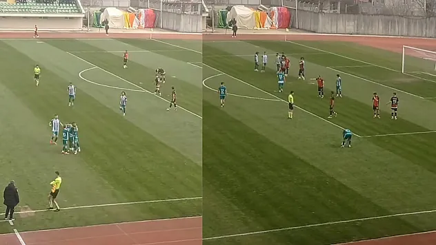 Sahada fırtına tribünde kahkaha tufanı