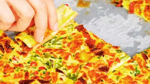 Sahurda tok tutan fırında krep pizza tarifi