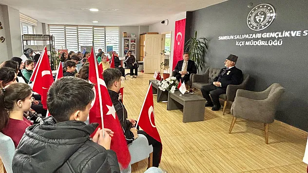 Salıpazarı'nda gençler Kıbrıs gazisiyle buluştu