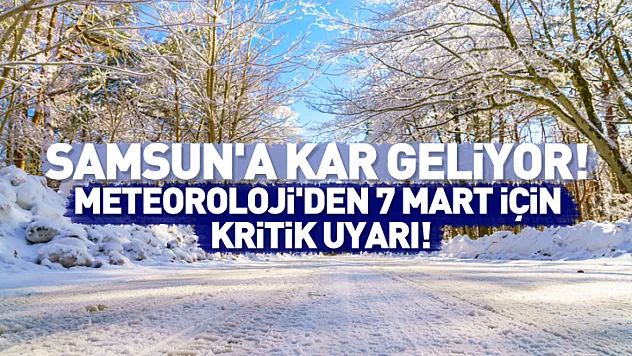 Samsun'a Kar Geliyor! Meteoroloji'den 7 Mart İçin Kritik Uyarı!